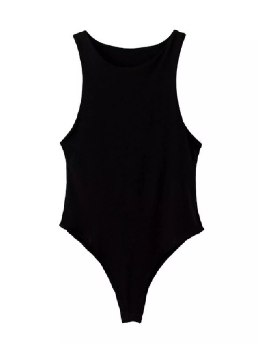 Black swimsuit on a white background