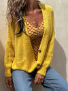 Full Size Chunky Knit Button-Up Cardigan Plus Size For Women