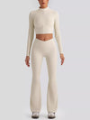 Ladies Seamless Criss-Cross V-Neck Tank and Leggings Active Set