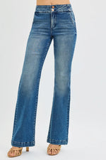 Blue jeans on a white background