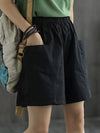 Womens Trendy 2026 Comfy Summer Elastic Waist Casual Shorts With Pockets