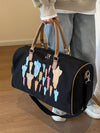 Ladies Canvas Duffle Bag with Shooting Star Print