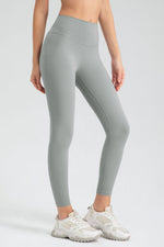 Light gray Women's Wide Waistband Slim Fit Active Leggings