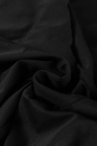 Close-up of black fabric with folds