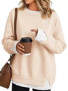 Women's Full Size Layered Look Crew Neck Sweatshirt Plus Size