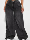 Full Size High-Waisted Wide-Leg Jeans Plus Size