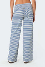 Back view of Striped Wide Leg Pants