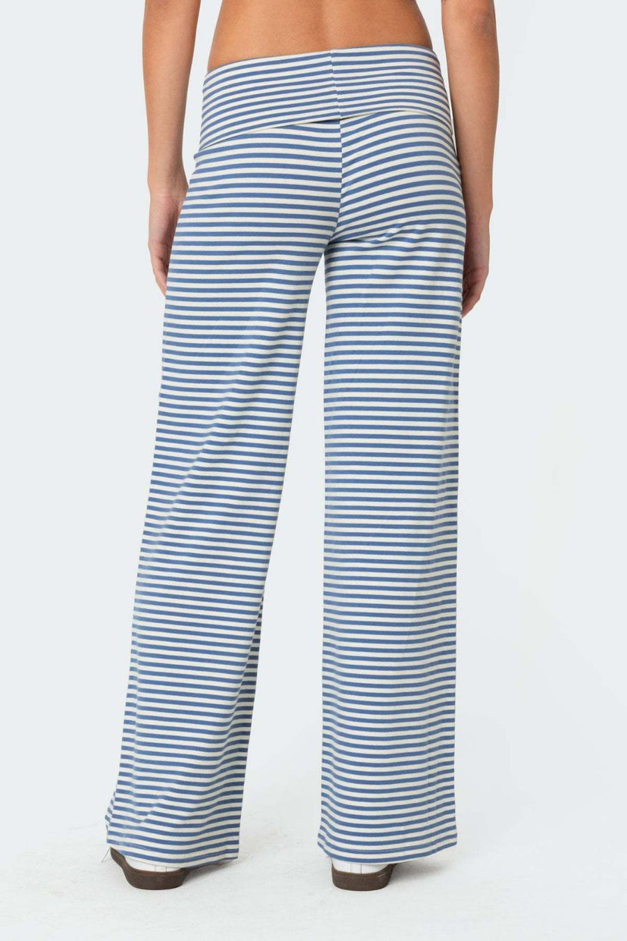 Back view of Striped Wide Leg Pants