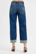 Blue jeans with a white background
