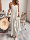 Casual Spaghetti Strap Maxi Dress For Ladies