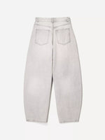 Light gray jeans on a white background