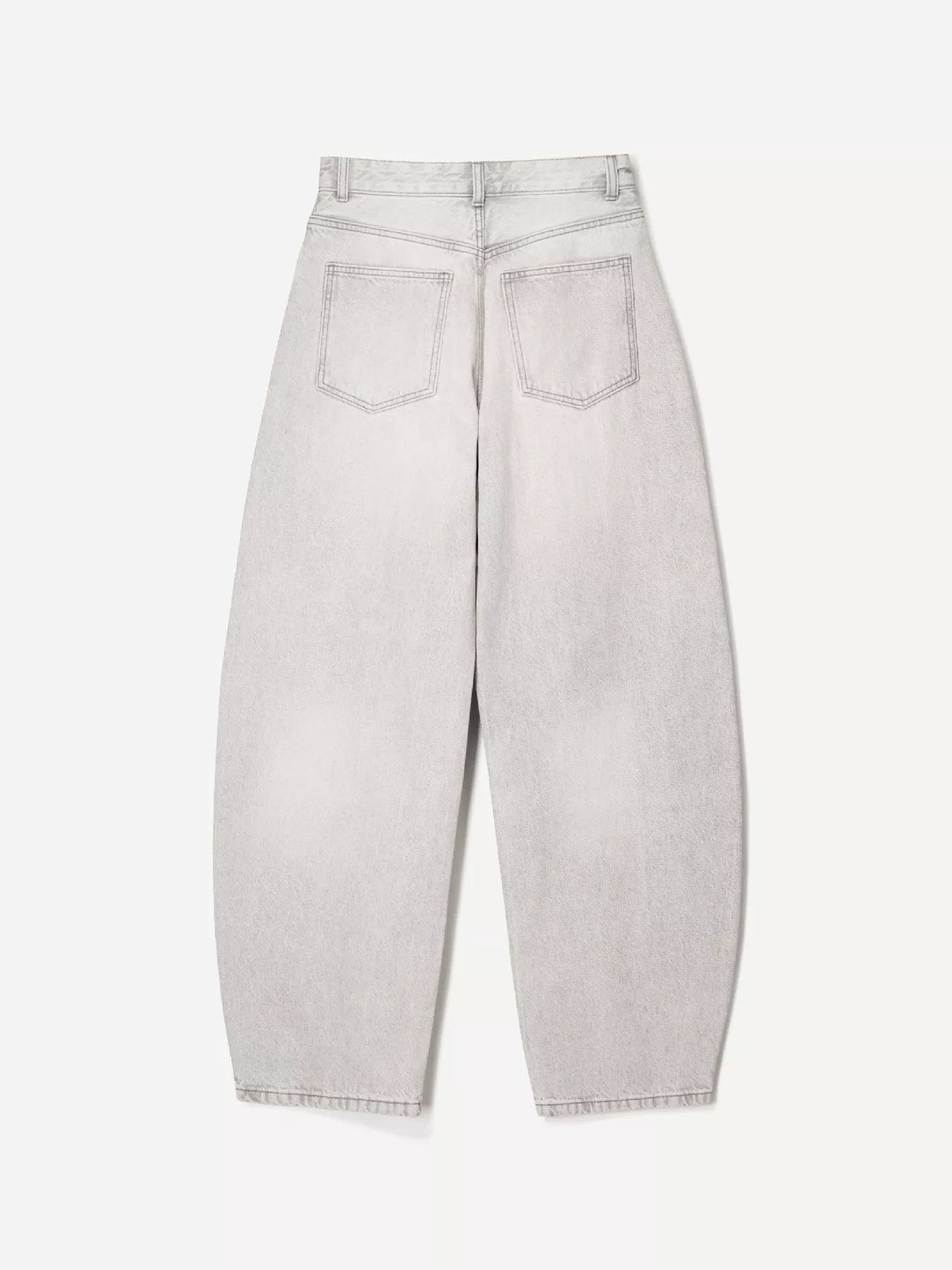 Light gray jeans on a white background