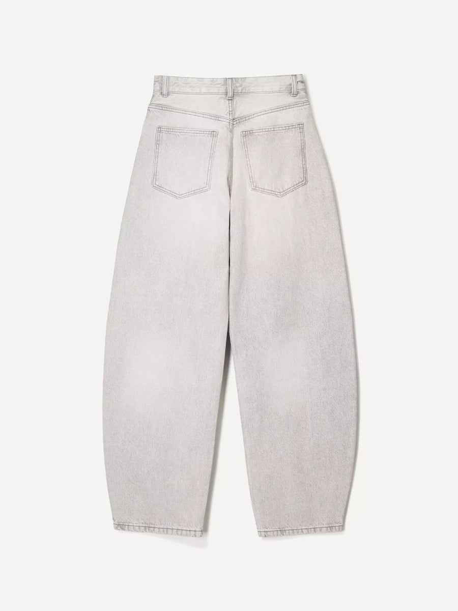 Light gray jeans on a white background