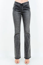 Gray jeans on a white background