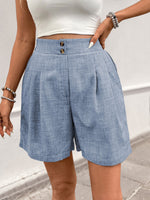 Blue Perfee Frill Shorts with Pockets