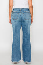 Full Size Cat's Whiskers Mid Rise Bootcut Jeans