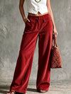Full Size Wide-Leg Corduroy Pants Plus Size