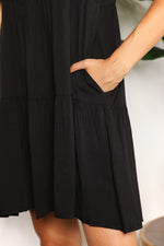 Black dress with a white background