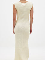 White ribbed dress on a white background
