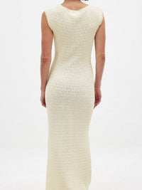 White ribbed dress on a white background