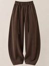 Drawstring Wide-Leg Casual Pants