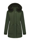 Full Size Fur Hooded Warm Winter Parka Outerwear Plus Size