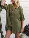 Relaxed Fit Button-Down Shirt Dress