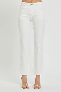 White jeans on a white background