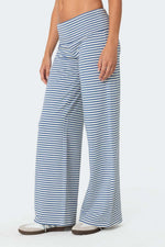 Side view of Striped Wide Leg Pants