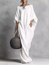 Loose Fit Boat Neck Maxi Dress