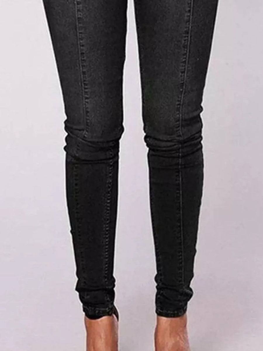 Black jeans on a white background