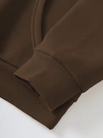 View of the sleeve on FAITH OVER FEAR Dropped Shoulder Hoodie