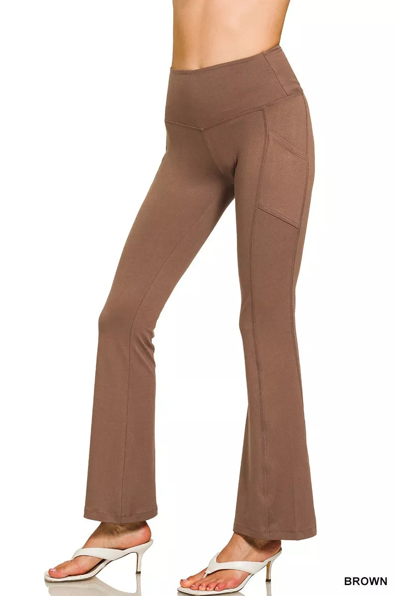 Brown pants on a white background