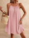 women 2026 vacation Casual Spaghetti Strap Gauze Dress