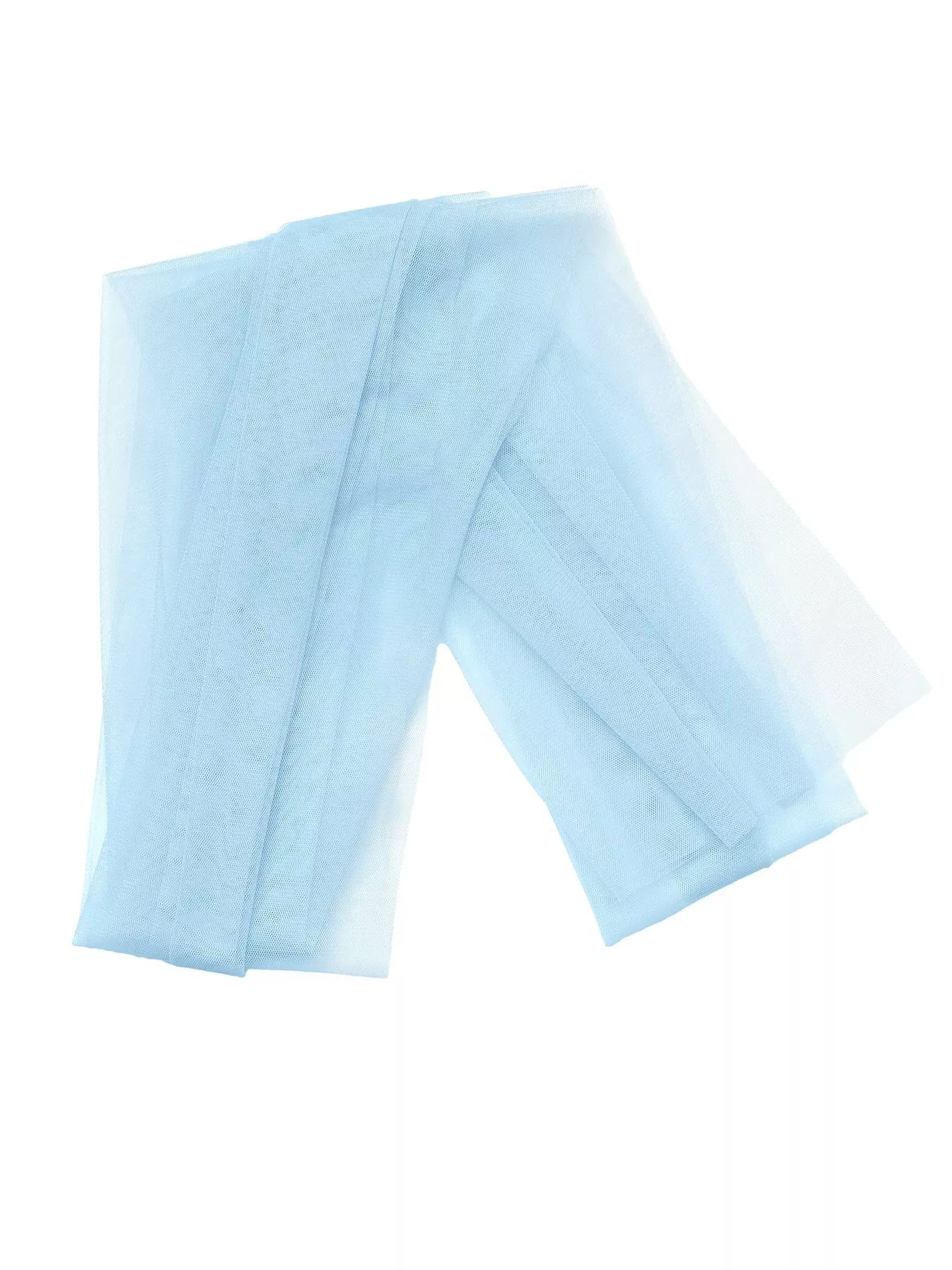Light blue fabric on a white background