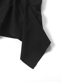 Black fabric on a white background