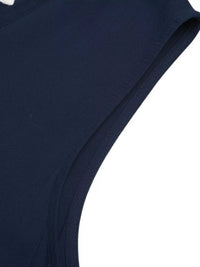 Navy blue swimsuit on a white background