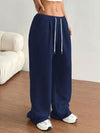 Casual Drawstring High Waist Wide Leg Sweatpants
