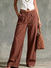 Women's Full Size High-Waisted Wide-Leg Cargo Pants Plus Size