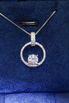 1 Carat Moissanite 925 Sterling Silver Necklace For Ladies