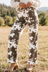 Abstract Pattern Regular Fit Full-Length Western Style Jeans