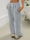Casual Drawstring High Waist Wide Leg Sweatpants