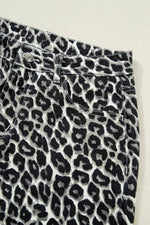 Leopard print pants on a white background