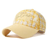 Plaid Baseball Cap with Sequin Detail