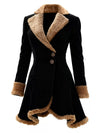 Vintage Suede Sherpa Trimmed Winter Coat
