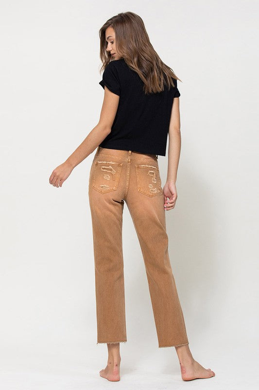 HIGH RISE STRAIGHT CROP JEANS