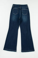 Blue jeans on a white background