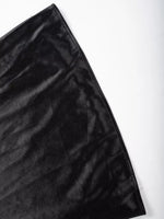 Black fabric with a subtle pattern on a white background