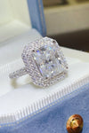 Ladies 2 Carat Moissanite 925 Sterling Silver Ring
