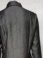 Dark gray suit jacket on a white background
